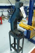 Mills Hand Hydraulic Press, unit no. P69110, with steel stand