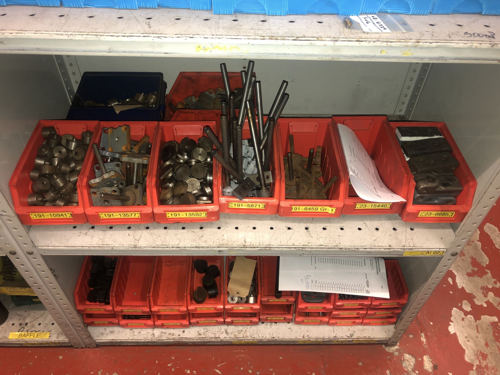 Assorted Fastenings, Fittings & Machine Parts, as set out on one bay of stock rack, including needle - Image 8 of 9