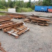 Quantity of Steel Stock, including girders, box section, sheets and angle