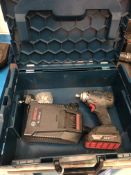 Bosch 18V Portable Battery Electric Impact Wrench, with charger and case