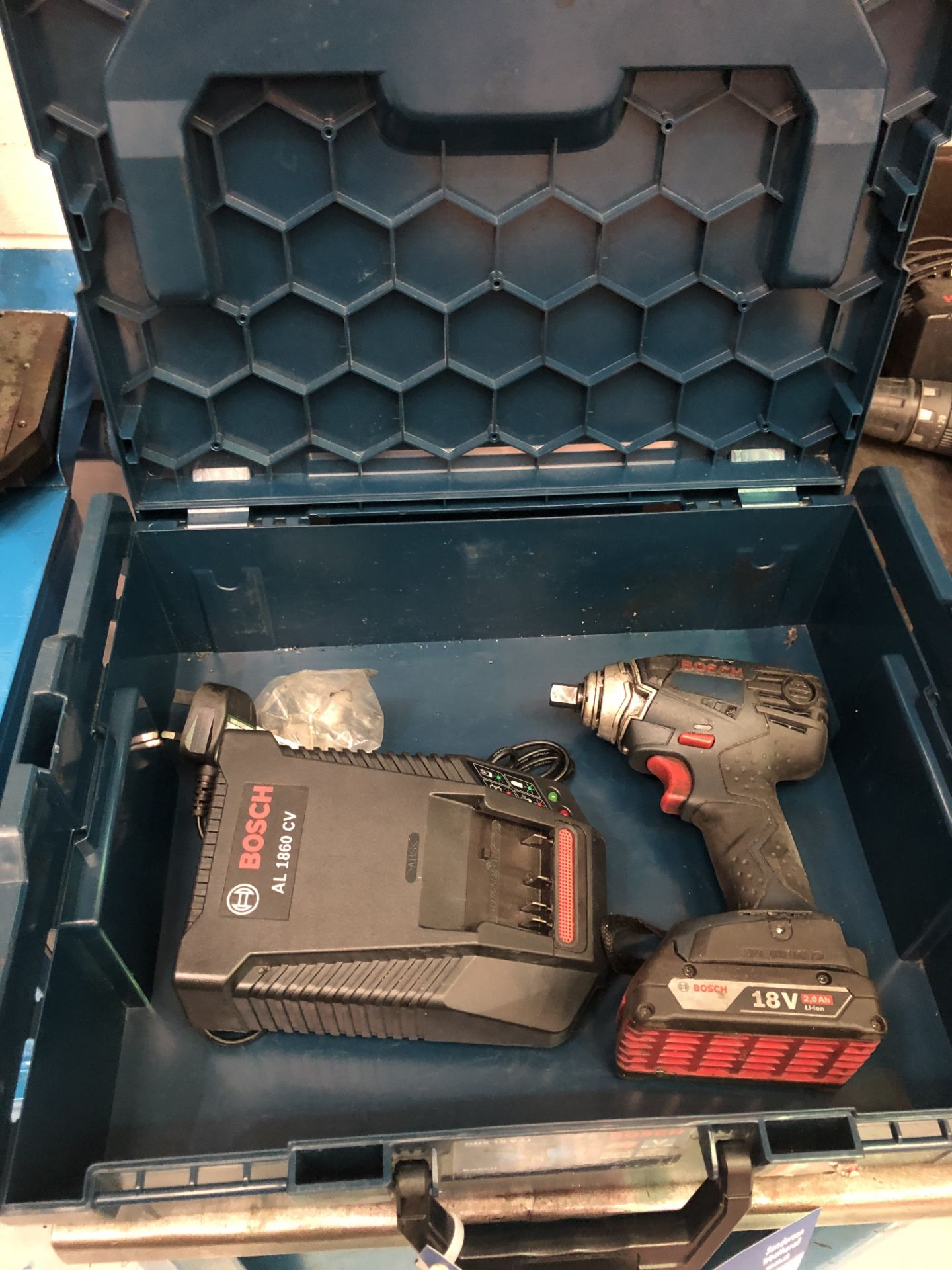 Bosch 18V Portable Battery Electric Impact Wrench, with charger and case