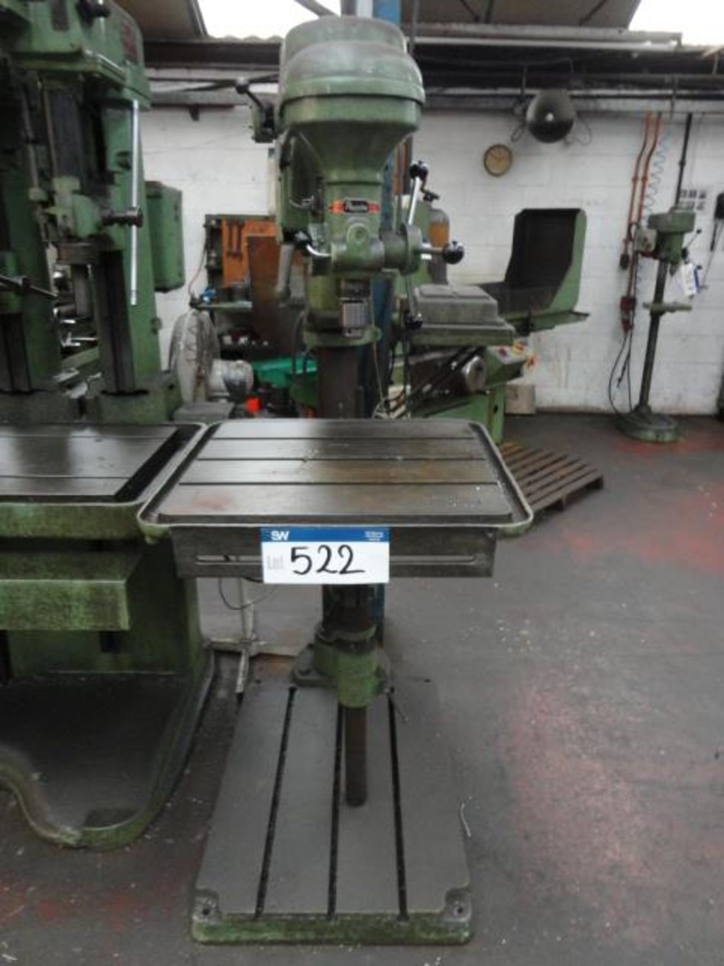 Pickera Meddings 22181 Pillar Drill, serial no. A10, slotted table approx. 700mm x 700mm