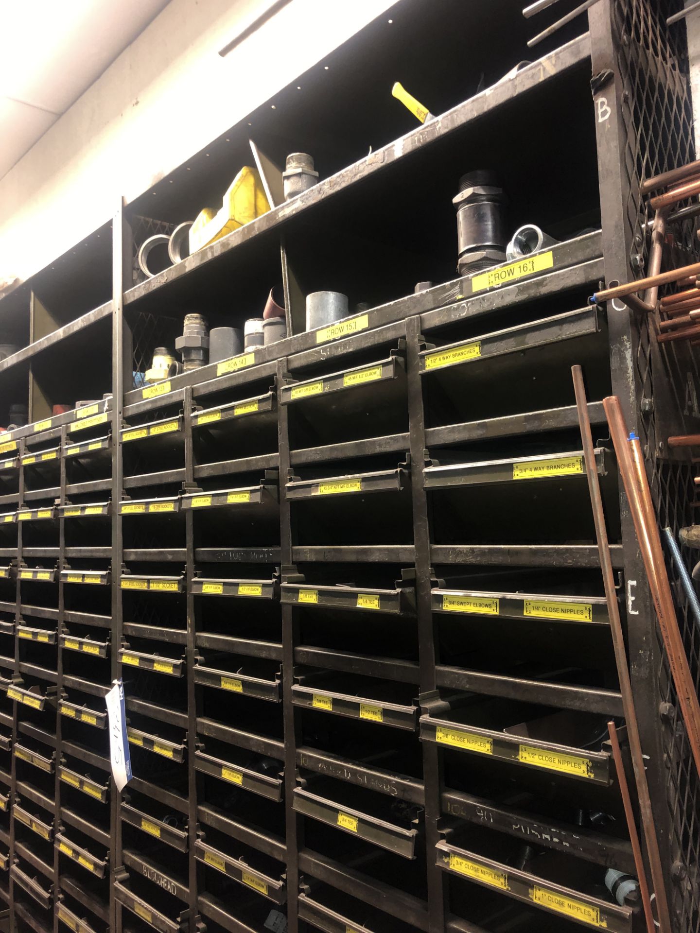 Multi-Drawer Shelving, with stock including steel sockets, elbow, hex, blow heads - Image 2 of 11