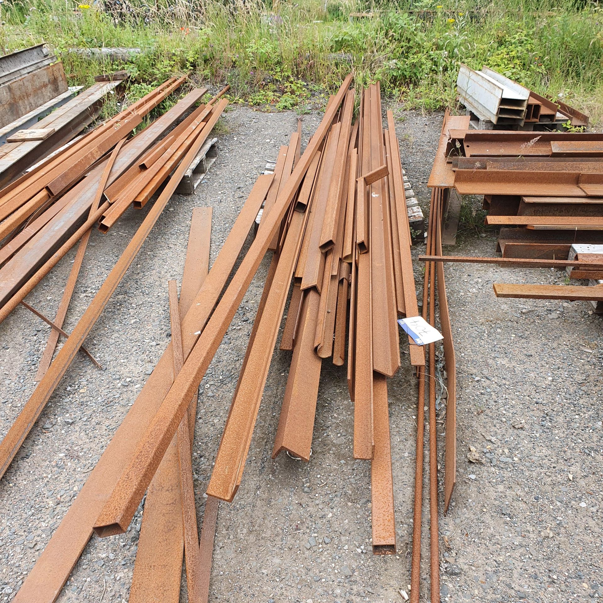 Quantity of Steel Stock, including angle and box section, as set out on two pallets