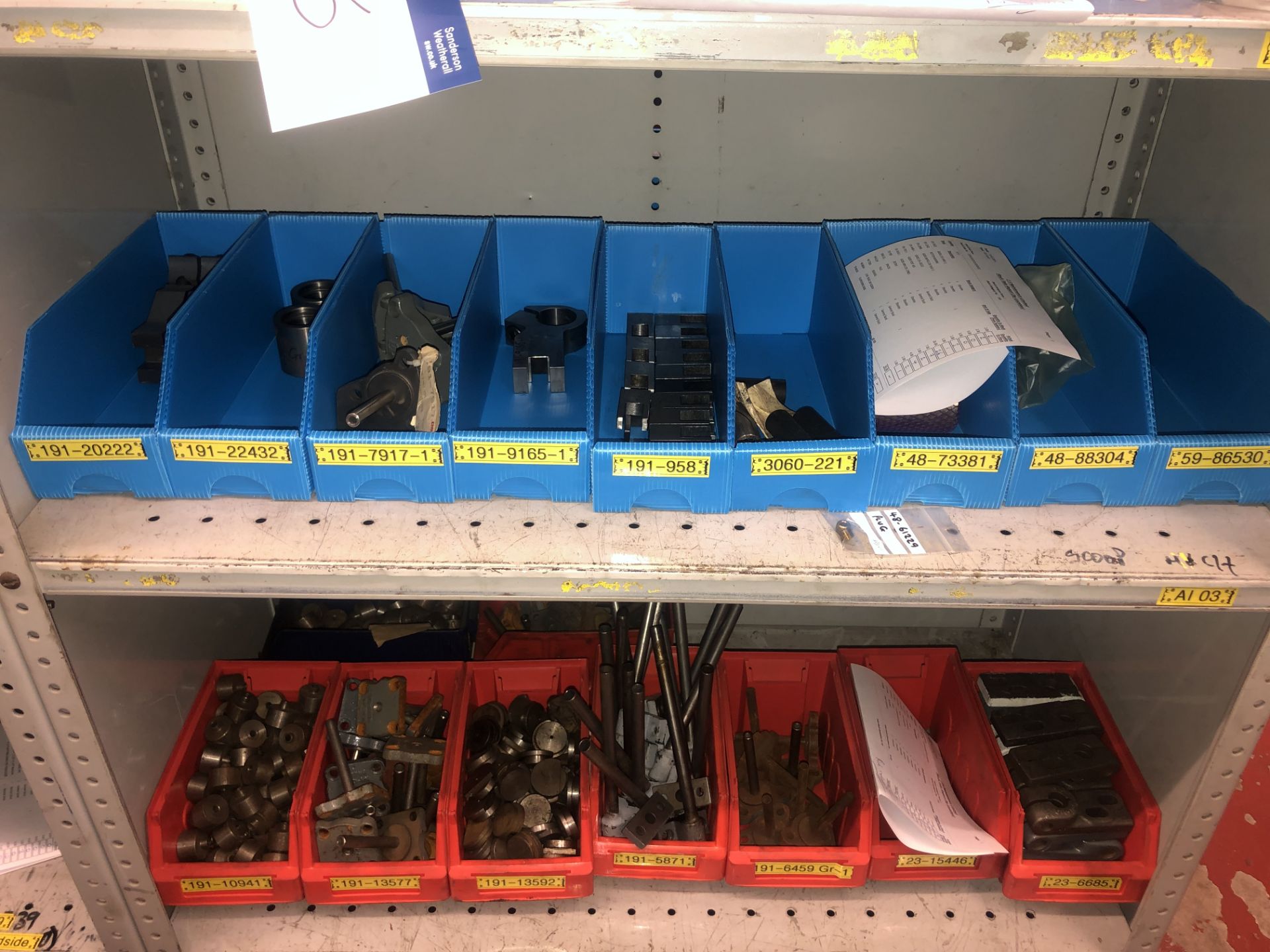 Assorted Fastenings, Fittings & Machine Parts, as set out on one bay of stock rack, including needle - Image 7 of 9