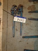 Two 24in Stillson Wrenches