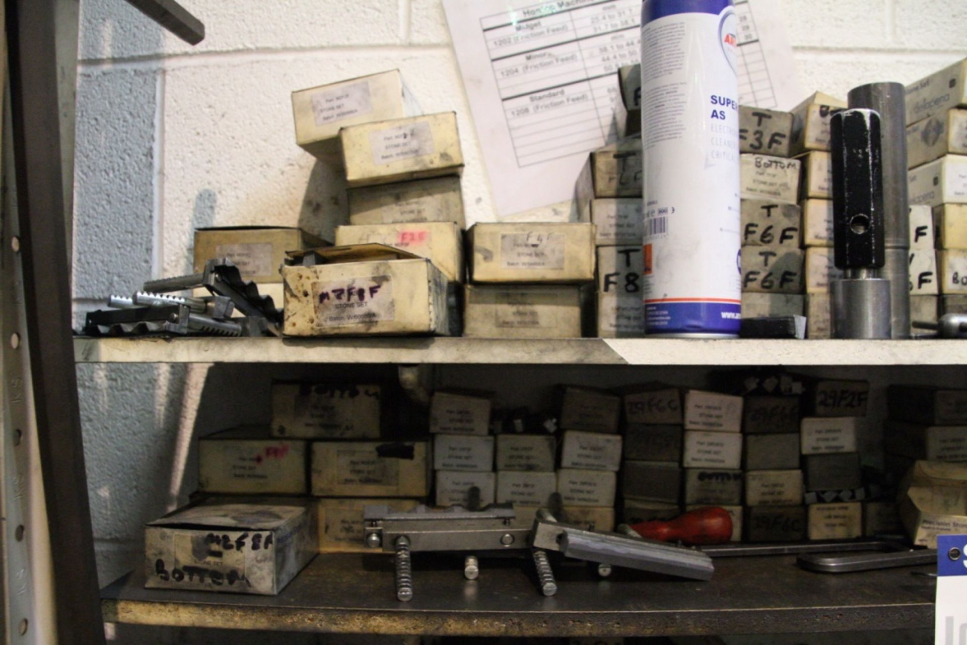 Honing Attachments & Equipment, on wall shelves (next to lot 44 and on floor underneath shelves) - Image 5 of 16