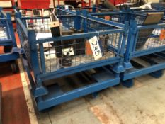Wire Mesh Steel Stillage Trolley (contents excluded)