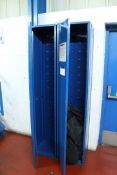 Two Steel Single Door Dirty Overall Collection Lockers (no keys)