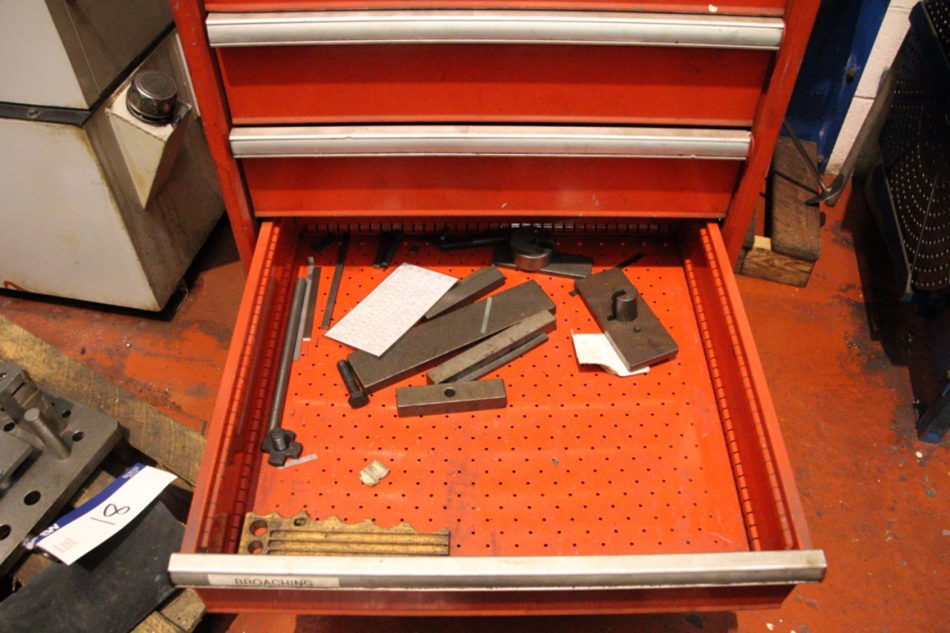 Multi-Drawer Mobile Steel Cabinet, with contents including plug gauges and machine tooling - Image 3 of 11