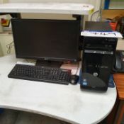 HP Pro Intel Core i3 Personal Computer (hard disk removed), with flat screen monitor, keyboard and
