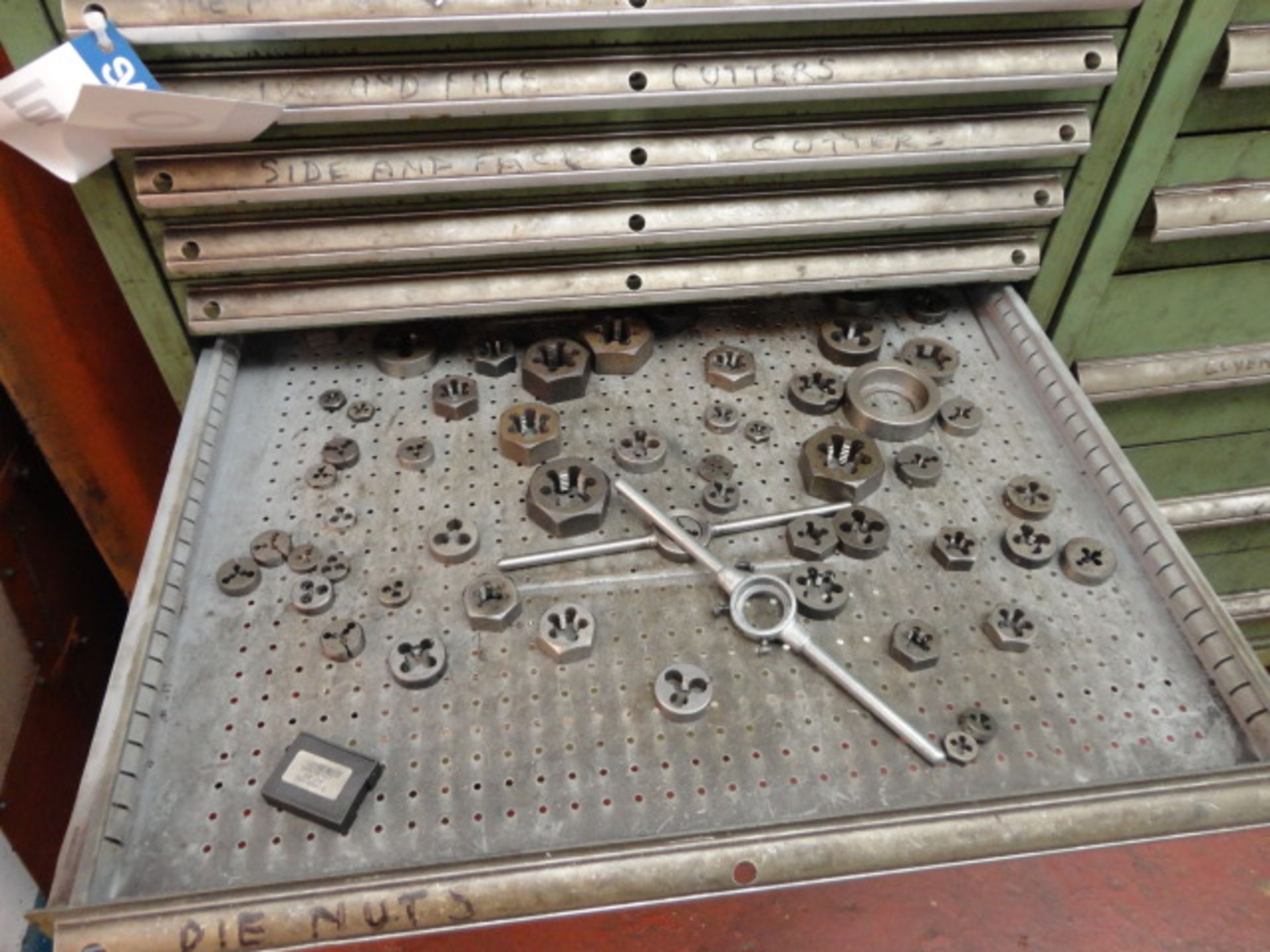 Multi-Compartment Workshop Cabinet, with contents including gear cutter and plugs gauges - Image 3 of 5