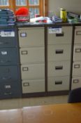 Two Silverline Four Drawer Steel Filing Cabinet