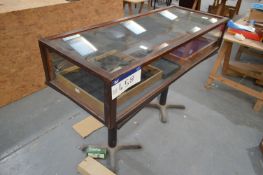 Glazed Display Cabinet, approx. 1.52m x 600mm x 300mm, with two tables