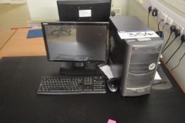 Personal Computer (hard disk removed), with flat screen monitor, keyboard and mouse