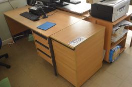 Office Furniture, including steel framed desk, wood framed desk, desk pedestal, three tier