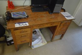 Wood Framed Desk, with fabric upholstered swivel chair