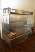 Asland Stainless Steel Open Front Refrigerator, approx. 1.9m long