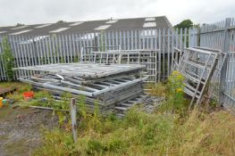 Quantity of Galvanised Steel Pen Gates including livestock sale ring/ race components, as set out in