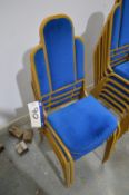 SIX Fabric Upholstered Steel Framed Stand Chairs
