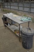 Two Tier Stainless Steel Bench