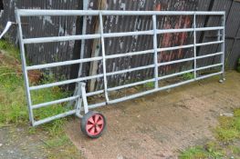 Galvanised Steel Gate, approx. 3.6m long