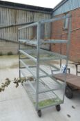 Mobile Six Tier Wire Mesh Trolley