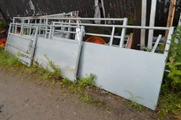 Approx. Ten Assorted Galvanised Steel Pen Gates