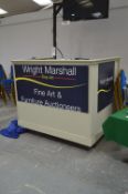 MOBILE AUCTIONEERS ROSTRUM, 1.6m x 1.8m x 2.6m overall