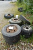 11 Assorted Tyres, as set out in one area