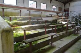 Approx. 15 Steel Framed Benches (bolted down)