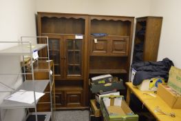 Oak Book/ Display Cabinets