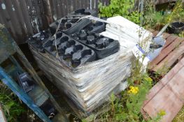 Assorted Plastic Plant Pot Trays, as set out on one pallet