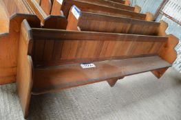 Wooden Church Pew, approx. 2.7m