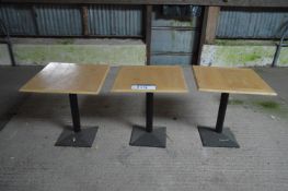 Three Steel Framed Tables