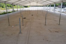 Approx. 73 Floor Mounted Galvanised Steel Posts (all floor bolts to be ground off at floor level