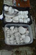 Assorted Bone China & Porcelain Cups, as set out in two boxes