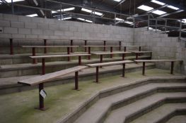 13 Steel Framed Benches, each approx. 2m long