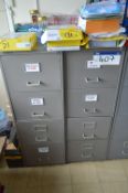 Two Roneo Vickers Four Drawer Steel Filing Cabinet