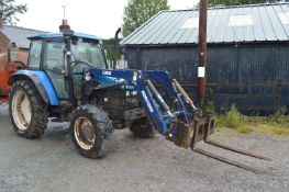 New Holland TS90 4WD TRACTOR, type 618115, identification no. 141134B, registration no. W193 PCG,