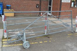 Two Galvanised Steel Gates, approx. 3.6m long