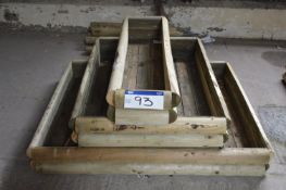 Three Assorted Wood Framed Planters