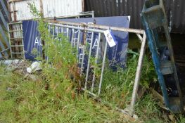 Three Assorted Galvanised Steel Gates, as set out against wall