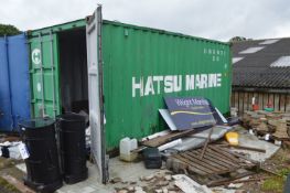 20FT STEEL SHIPPING CARGO CONTAINER (with unlotted contents) (reserve removal until lotted