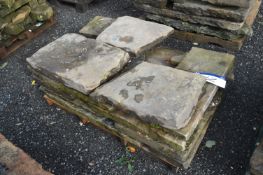 Assorted Stone Slates, up to approx. 1.2m x 1m x 100mm, as set out on one pallet