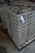 Ten Plastic Stacking Boxes