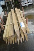 Approx. 21 Timber Fencing Posts (post pallet excluded)