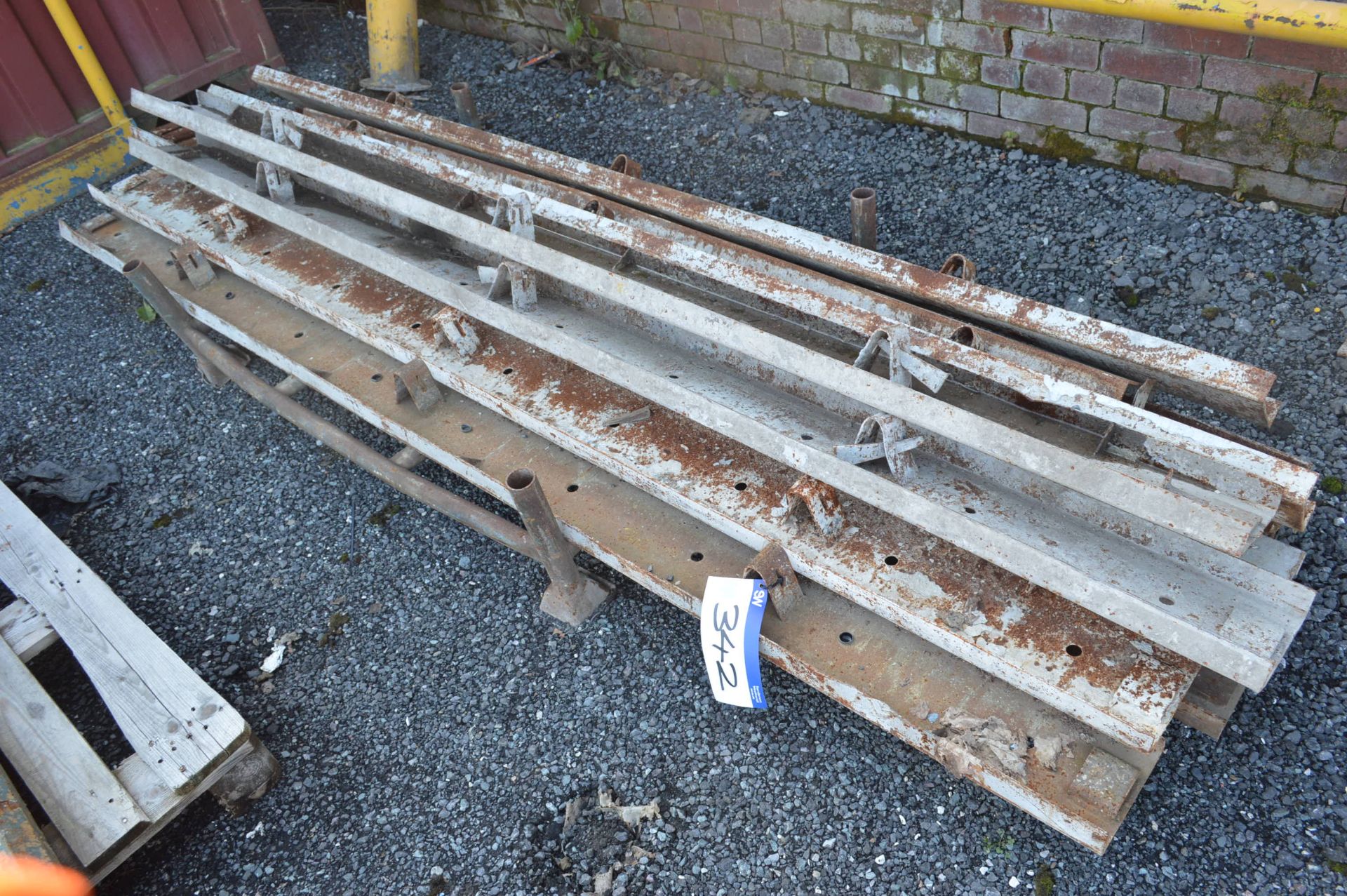Assorted Galvanised Steel Profile Lengths, up to approx. 3m long (stillage excluded)