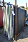 Approx. 14 Galvanised Steel Fence Panels, each approx. 2.2m x 1.8m (stillage excluded)