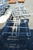 Assorted Galvanised Steel Hand Rails, as set out on pallet